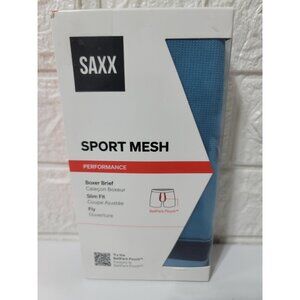 New in Box Men’s SAXX Sport Mesh Performance Boxer Brief XXL BLUE